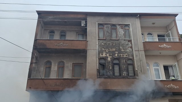 Samsun Bafra'da tekstil firmasında korkutan yangın