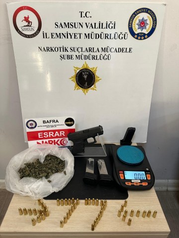 Samsun Bafra'da evinde uyuşturucu ile yakalanan şahıs tutuklandı