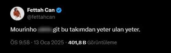 Fettah Can Mourinho'yu istifaya çağırıp küfür etti!