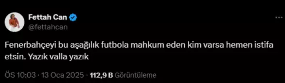 Fettah Can Mourinho'yu istifaya çağırıp küfür etti!