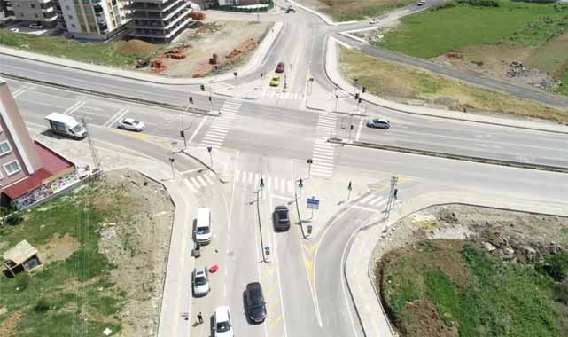 Samsun'da Şehir Geçişi Yeşilkent Kavşağında trafik akışı değişti