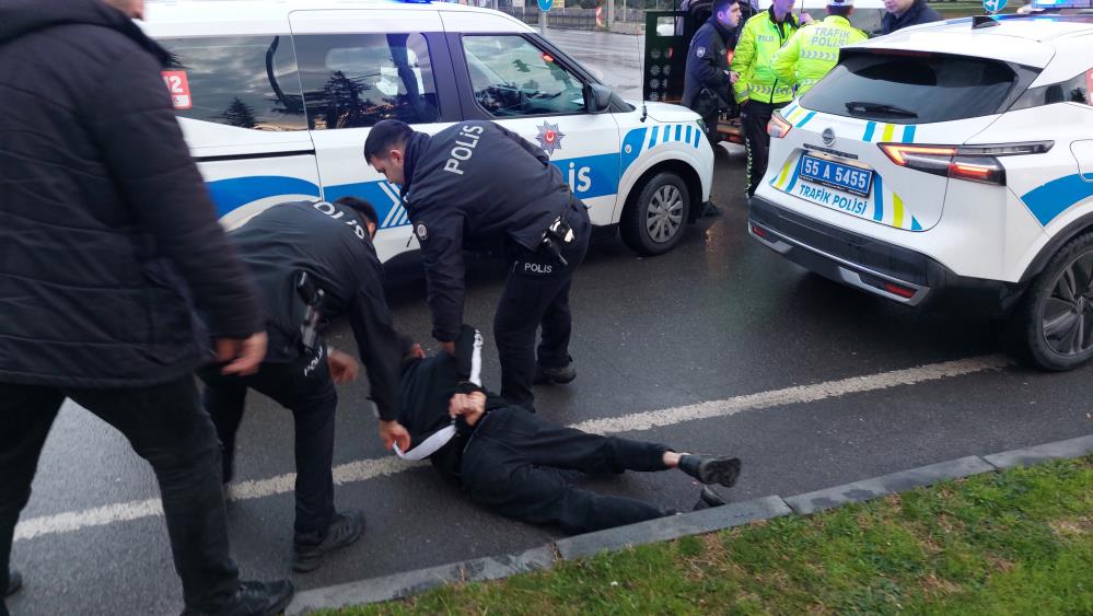 Samsun'da çaldığı araçla kaçtı! Film gibi kovalamaca