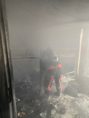 Malatya'da inşaat işçilerinin kaldığı şantiyede yangın: 4 yaralı