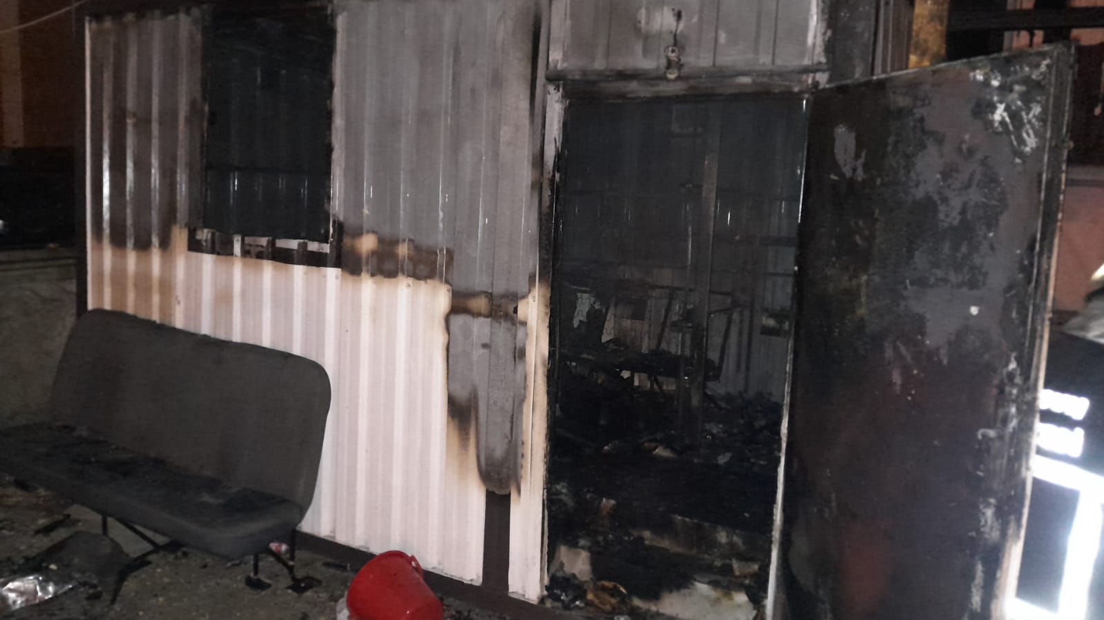 Samsun’da konteyner yandı