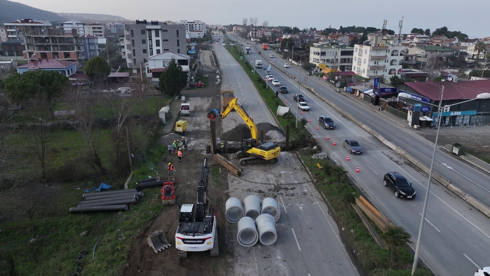 Samsun-Sinop Karayolu’nda dev altyapı hamlesi! 3 günde tamamlandı