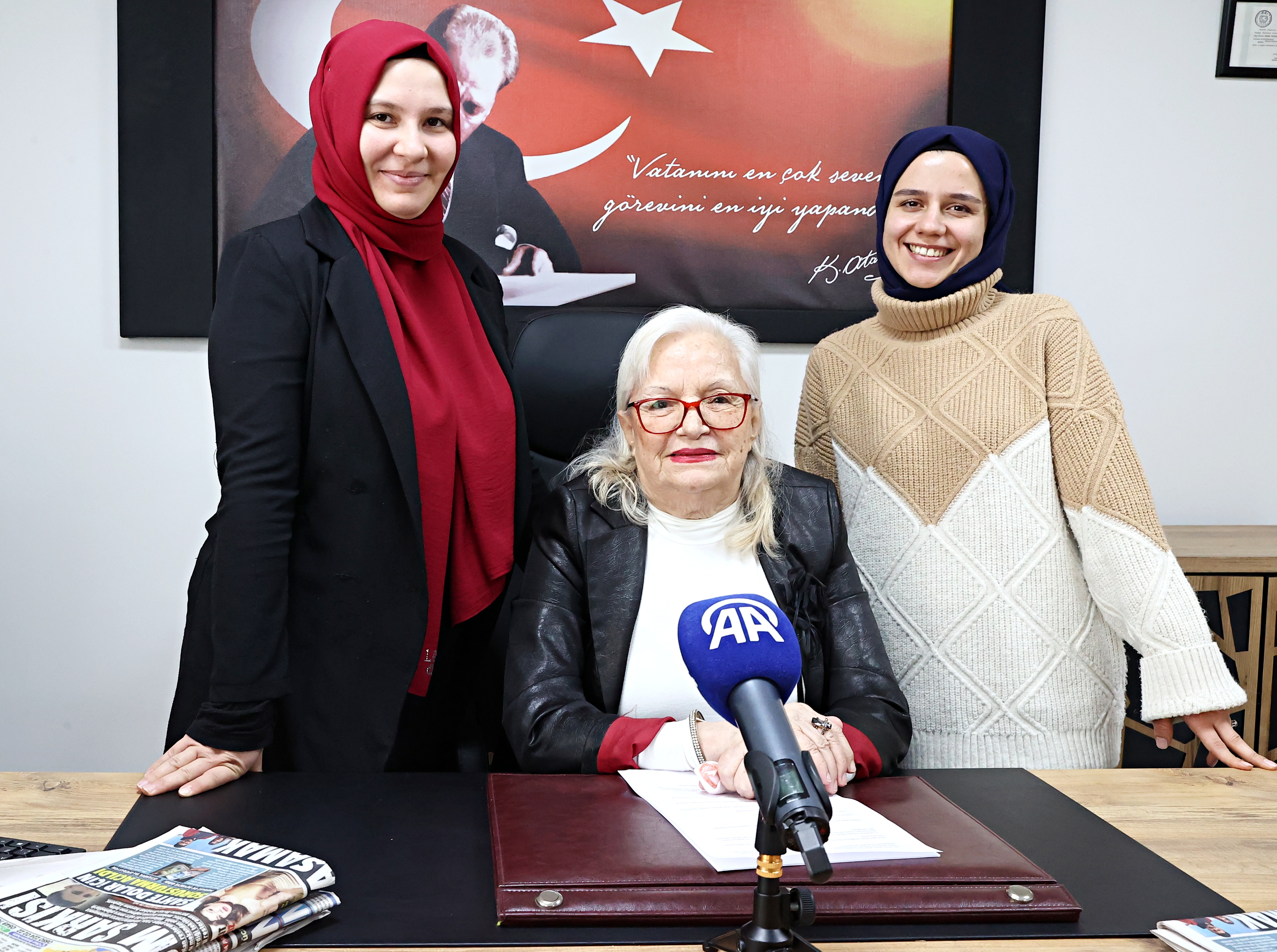 Samsun'da Aysel Sezer 78 yaşında gazeteci oldu