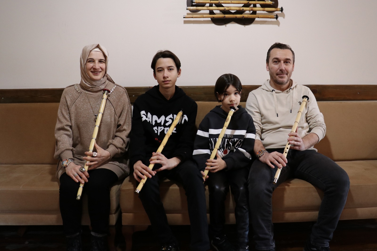 Samsun'da Karaca ailesinden ney serüveni: Birlikte sahne alacakları günün hayalini kuruyorlar