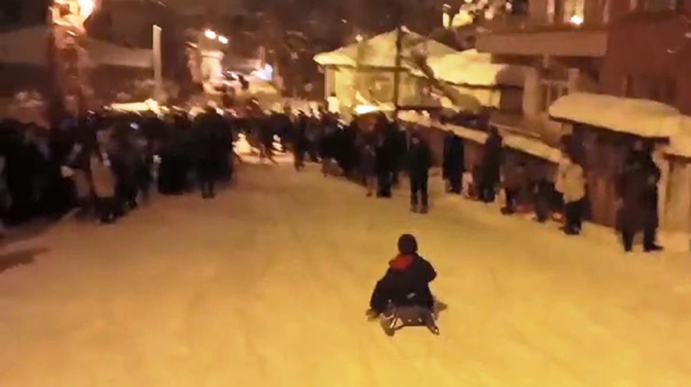 Ladik'te kızak yarışları! Aksiyon dolu anlar