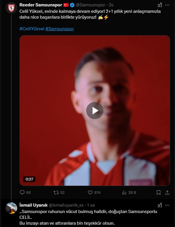 Efsane başkan İsmail Uyanık'tan Samsunspor'a transfer tebriği