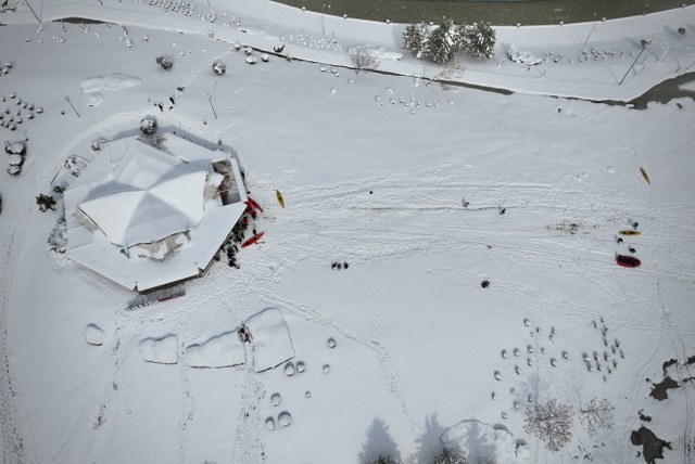 Samsun'dan kar güzel manzaralar oluşturdu