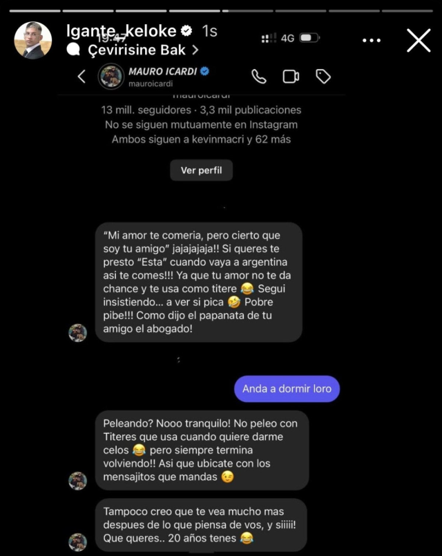 İcardi Wanda Nara’nın yeni sevgilisi L-Gante’yle tartıştı! Gerilim dolu mesajlar sızdırıldı