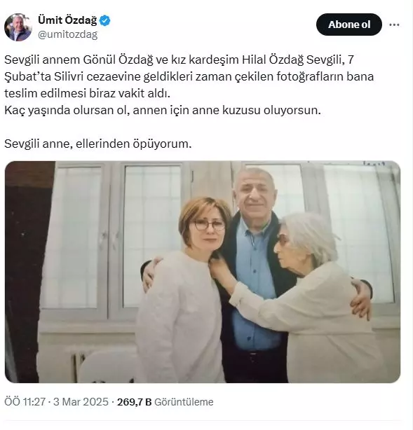 Ümit Özdağ’ın cezaevinden ilk fotoğrafı! 