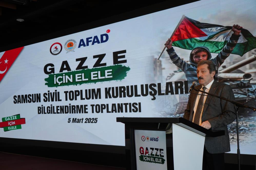 Samsun Valisi Tavlı Gazze için seslendi: Yalnız bırakmayacağız