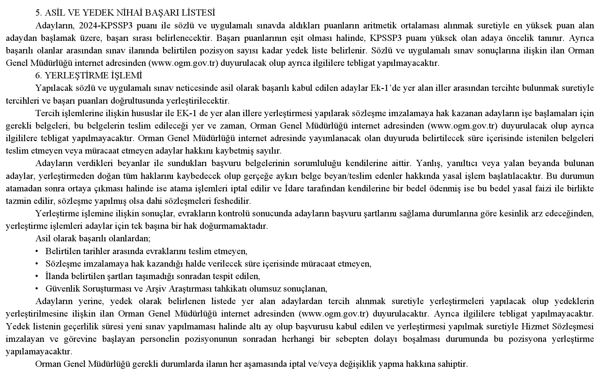 Orman Genel Müdürlüğü binlerce personel alımı yapacak