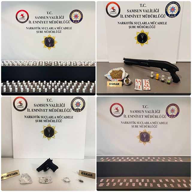 Samsun’da uyuşturucu baskını! 5 şahıs yakalandı