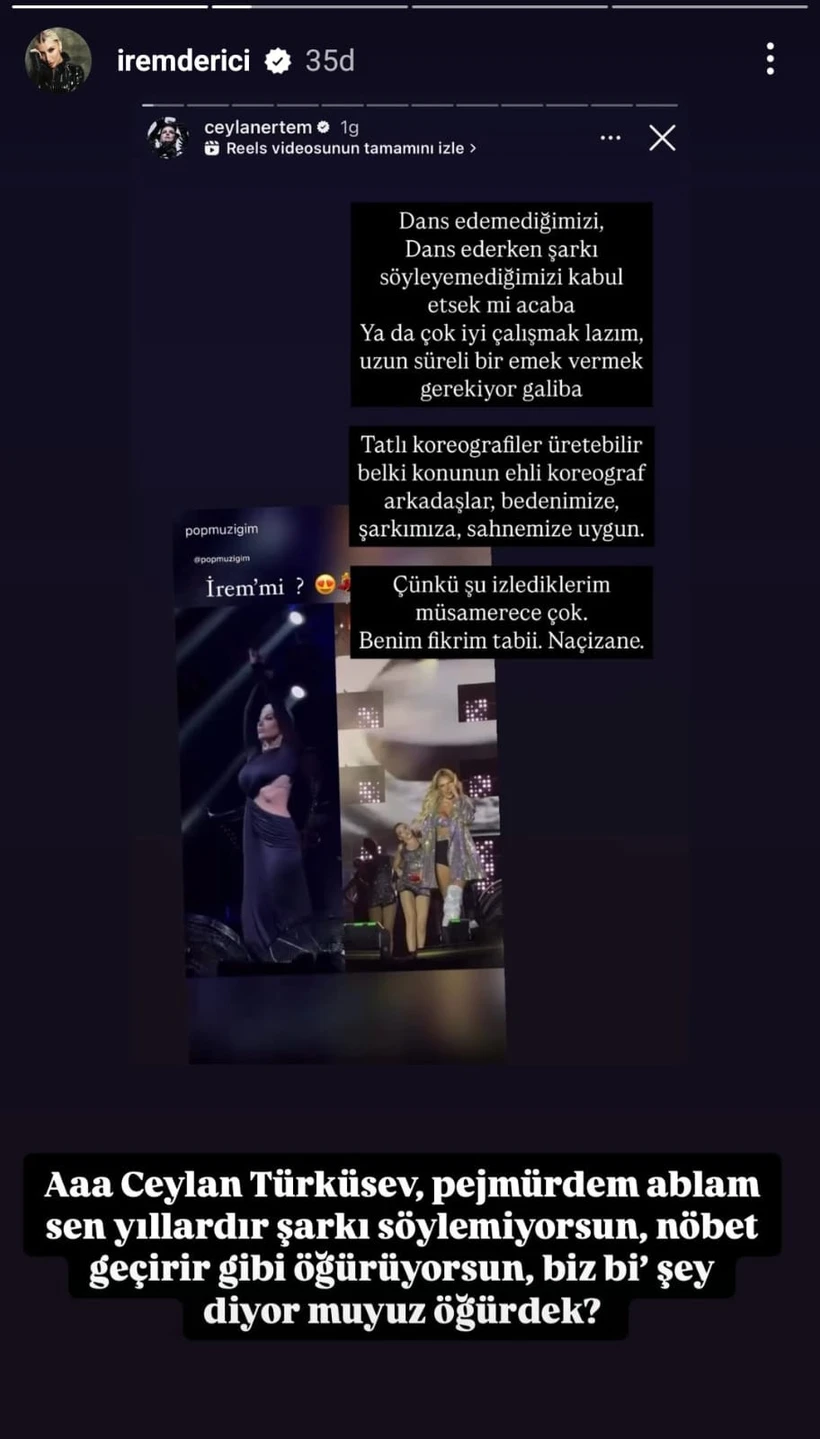 İrem Derici ile Hadise’ye Ceylan Ertem’den büyük eleştiri! Derici’den cevap gecikmedi: “Öğürüyorsun”