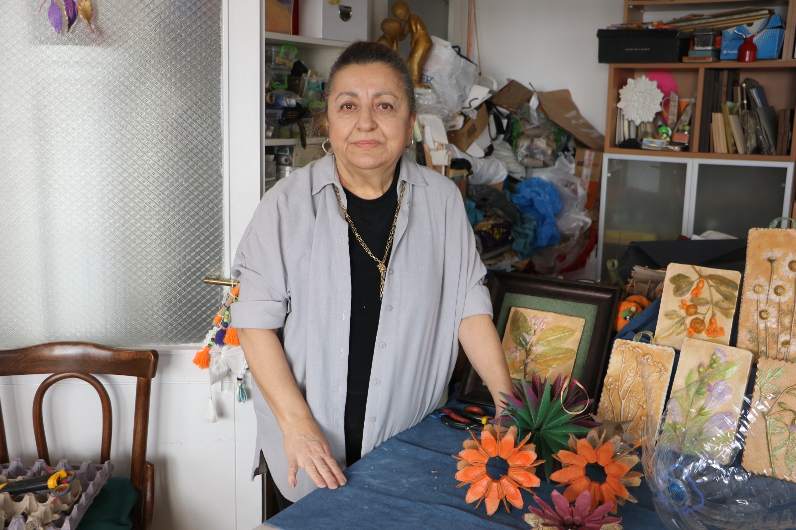 Samsun’da 31 yıldır evsel atıklardan süs eşyaları yapıyor!