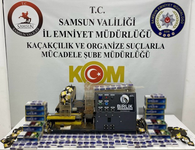 Samsun İlkadım'da kaçakçılık operasyonu!  5 bin dolu makaron ele geçirildi