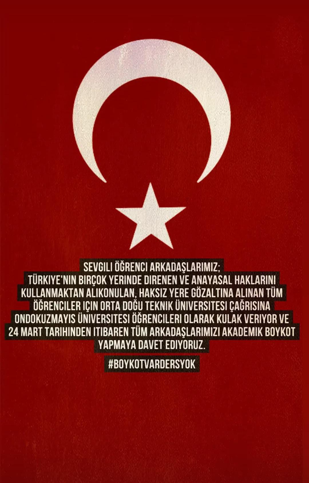 Samsun'da OMÜ öğrencilerinden akademik boykot çağrısı! 'Derslere girmeyin'