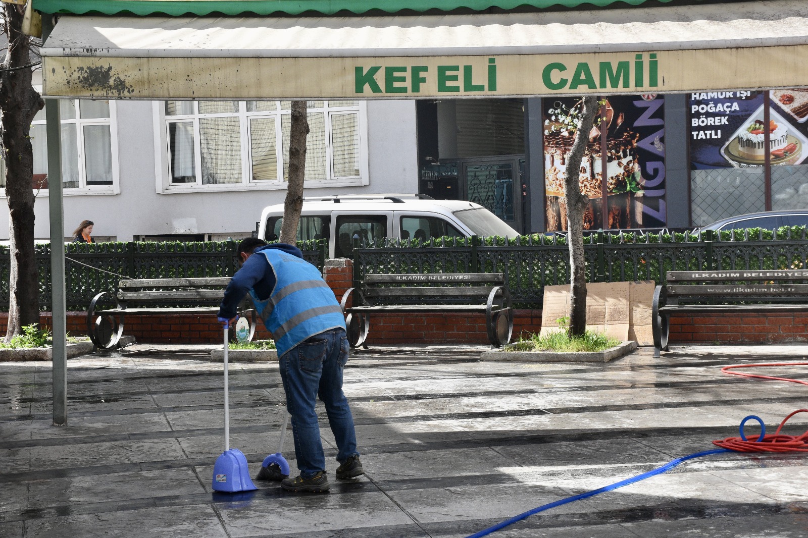 Samsun’da 7 yükümlü 11 camiyi ramazan bayramına hazırladı