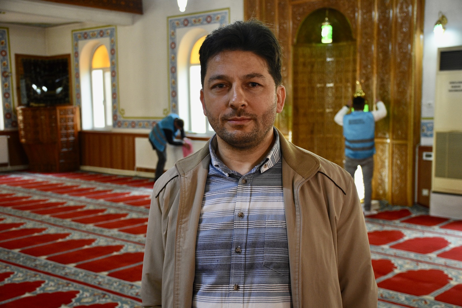 Samsun’da 7 yükümlü 11 camiyi ramazan bayramına hazırladı