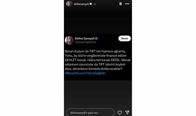 TRT oyuncu kıyımlarına devam ediyor! Boran Kuzum da diziden çıkarıldı