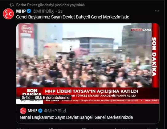 Sedat Peker’den peş peşe 66 gündür görünmeyen Bahçeli paylaşımı!