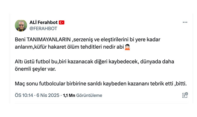 Fenerbahçe - Trabzonspor maçının spikerine ölüm tehditi