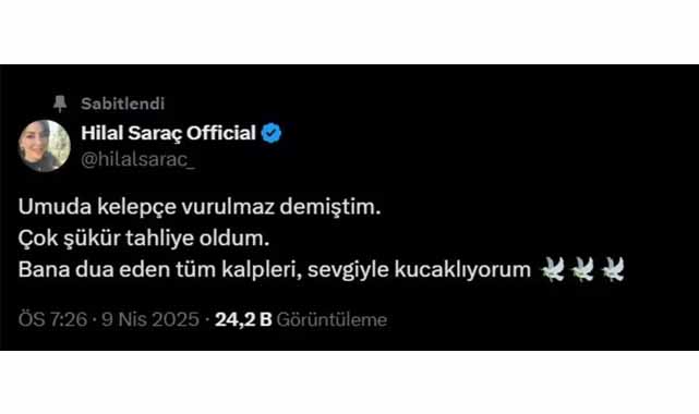 Cumhurbaşkanı Erdoğan ve Bahçeli'ye hakaret suçundan tutuklanmıştı! Astrolog Hilal Saraç ile ilgili yeni karar