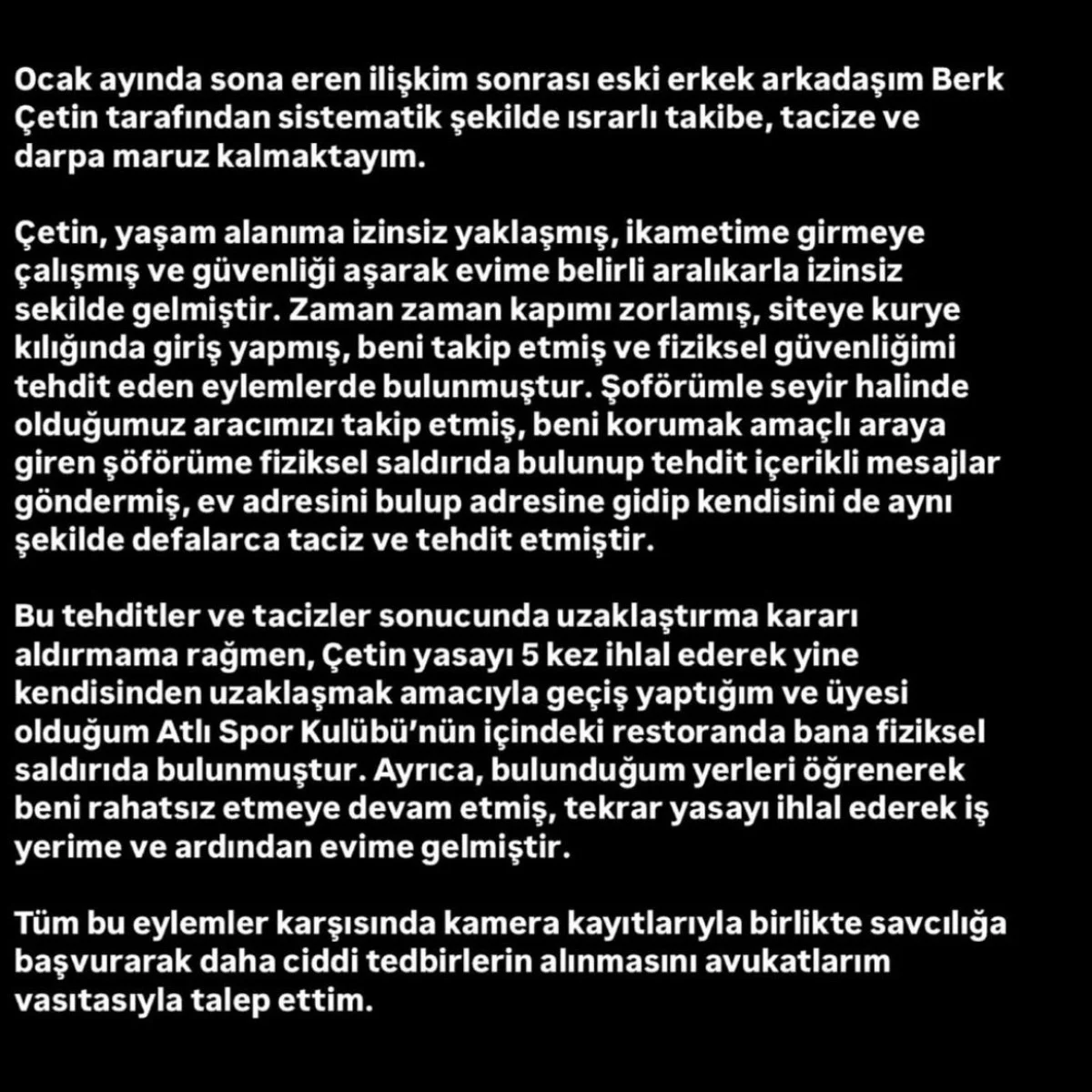 Eski sevgilisinden şiddet gören Danla Bilic, KADES'ten yardım çağırdı