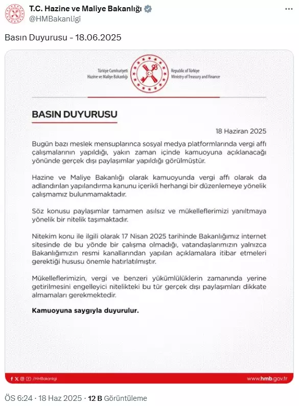 Vergi affı mı geliyor? Bakanlık açıkladı