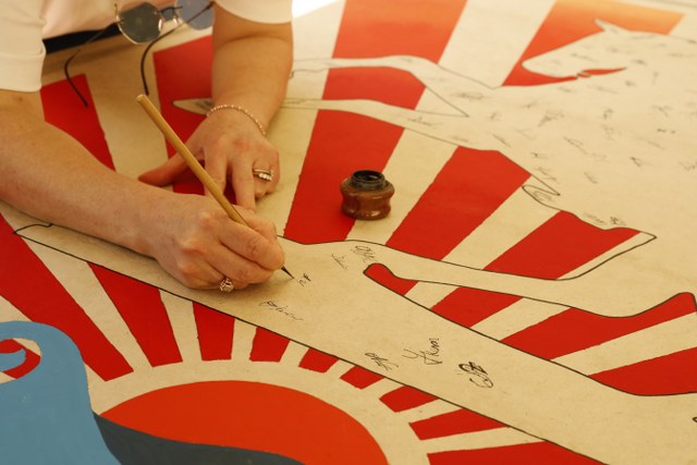 Samsun'da kenevirden yapılan kağıda 1919 imza