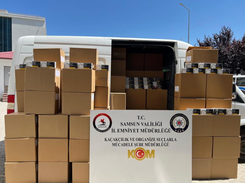 Samsun'da 1 milyon 610 bin kaçak makaron ele geçirildi