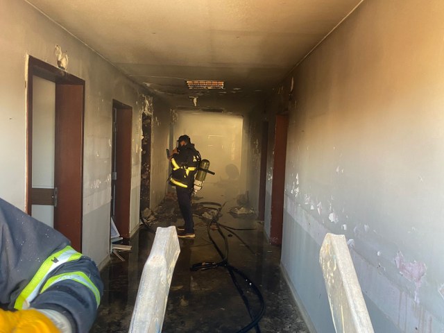 Samsun'da eski hastane binasında yangın