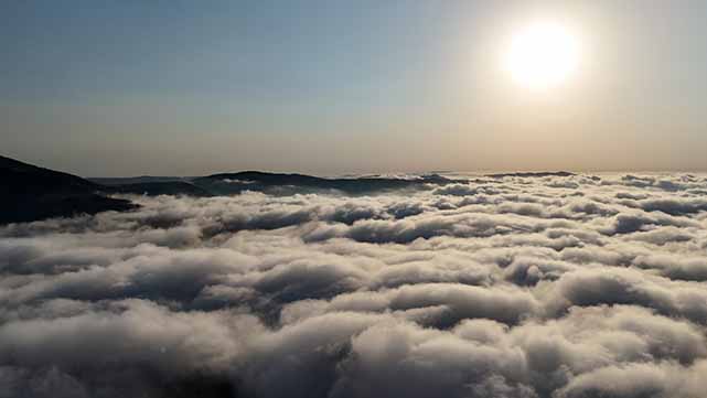 Samsun'da ‘sis denizi’ dronla görüntülendi