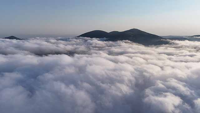 Samsun'da ‘sis denizi’ dronla görüntülendi
