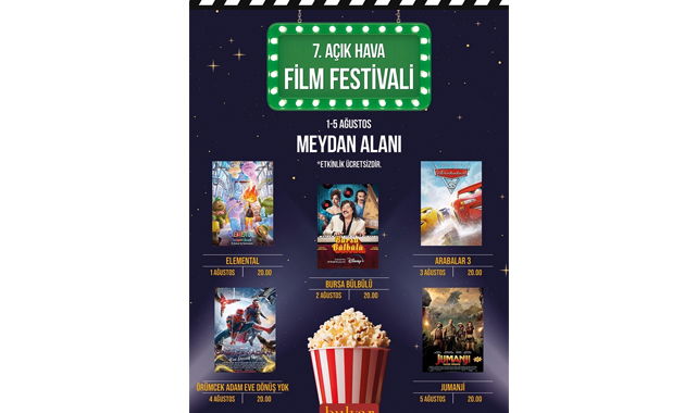 7. Geleneksel Açık Hava Film Festivali Bulvar AVM'de başlıyor