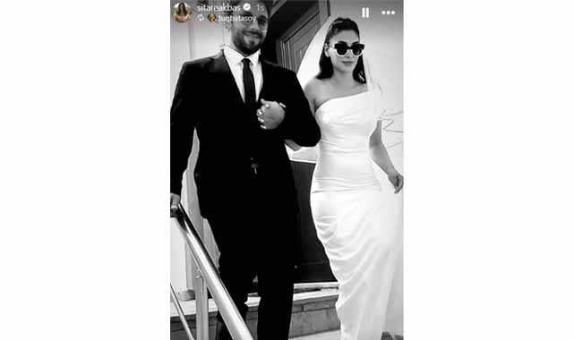 Oyuncu Sitare Akbaş Kamuran Akkor'un torunuyla evlendi