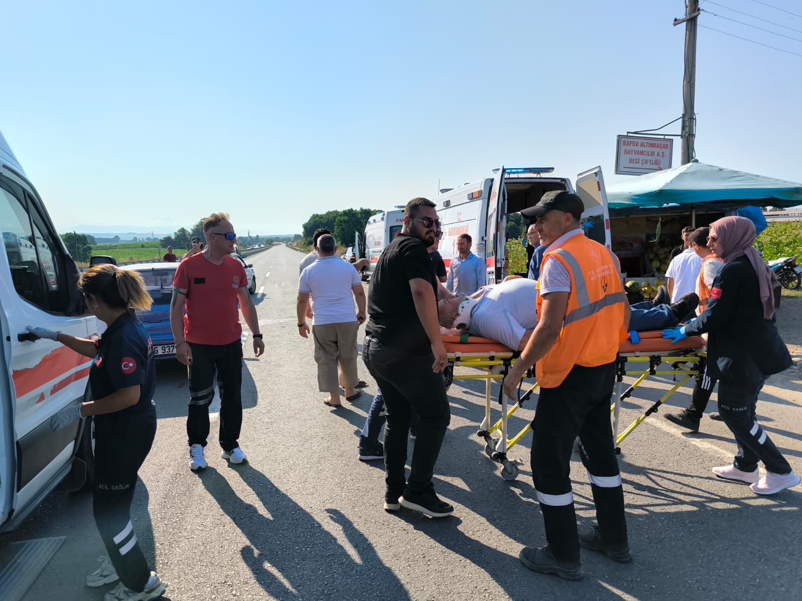 Samsun Bafra'da trafik kazası! Çok sayıda yaralı var