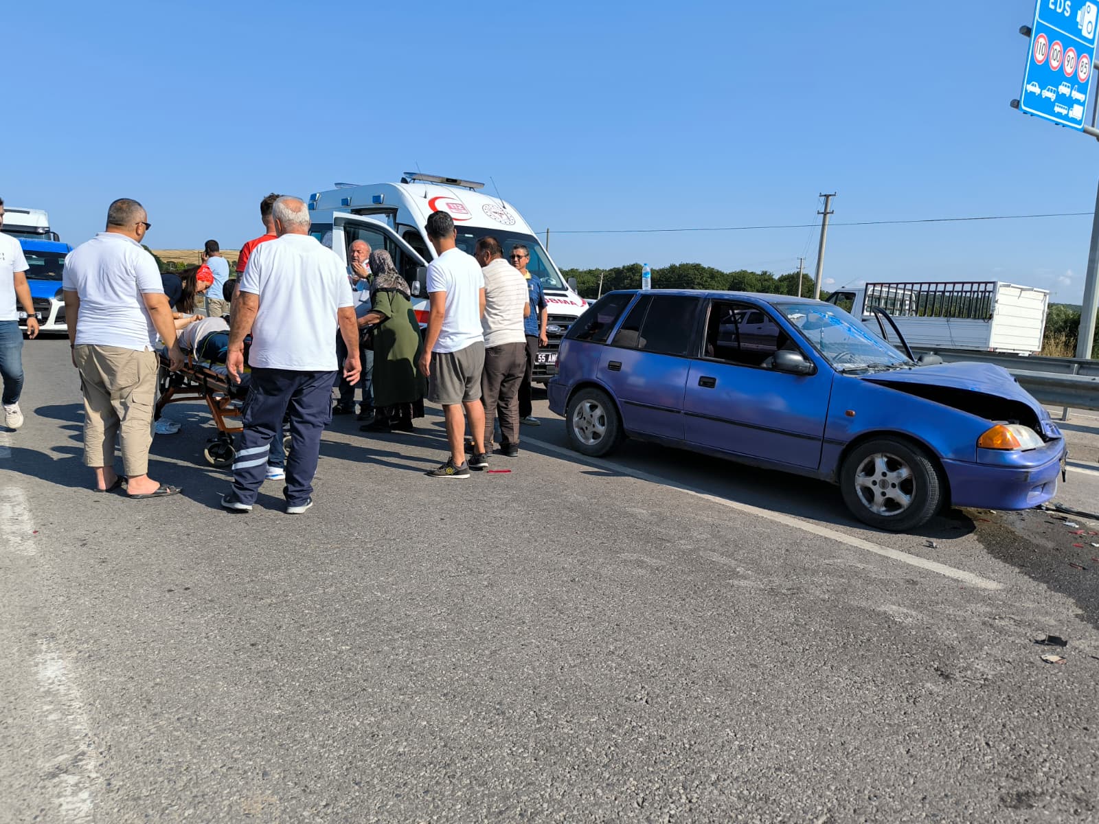Samsun Bafra'da trafik kazası! Çok sayıda yaralı var