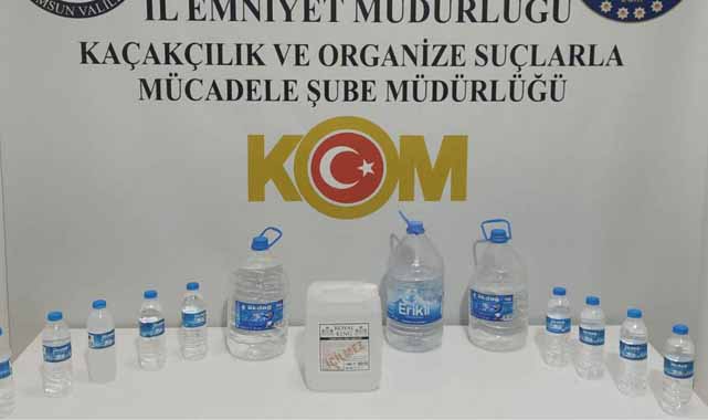 Samsun'da sahte içki operasyonu! 1 gözaltı 