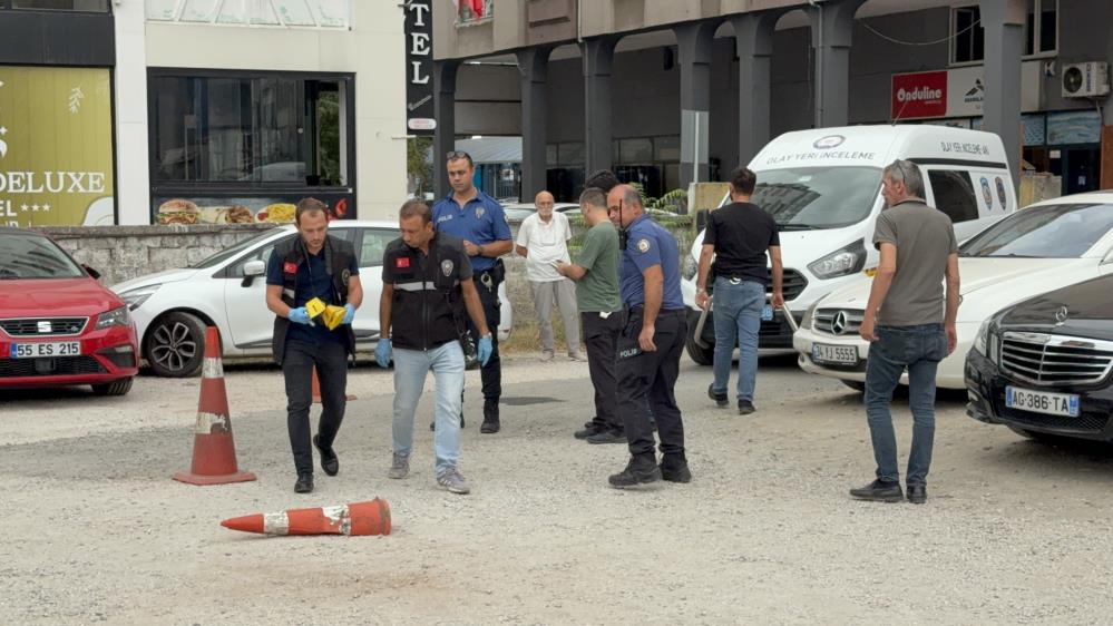 Samsun'da otoparkta silahlı kavga! Olay anı kamerada