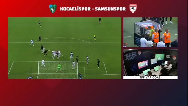 Samsunspor maçında VAR ve orta hakem anlaşmazlığı