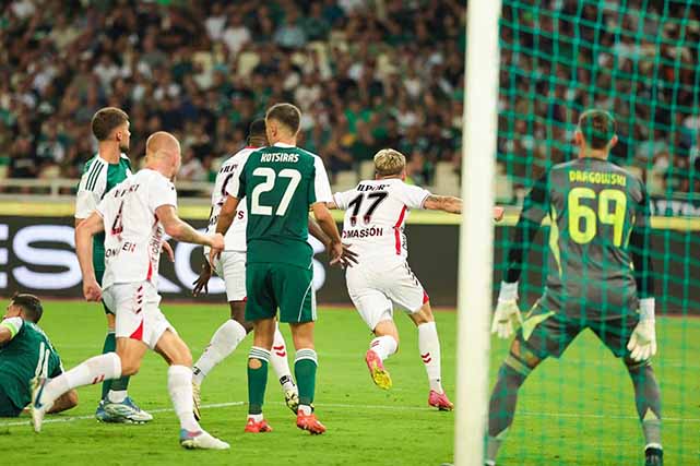 Samsunspor’un 27 yıl sonra Avrupa’daki golünü Tomasson attı