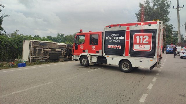Samsun'da korkunç kaza! Kamyonetin devrilmesi sonucu 1 kişi hayatını kaybetti...