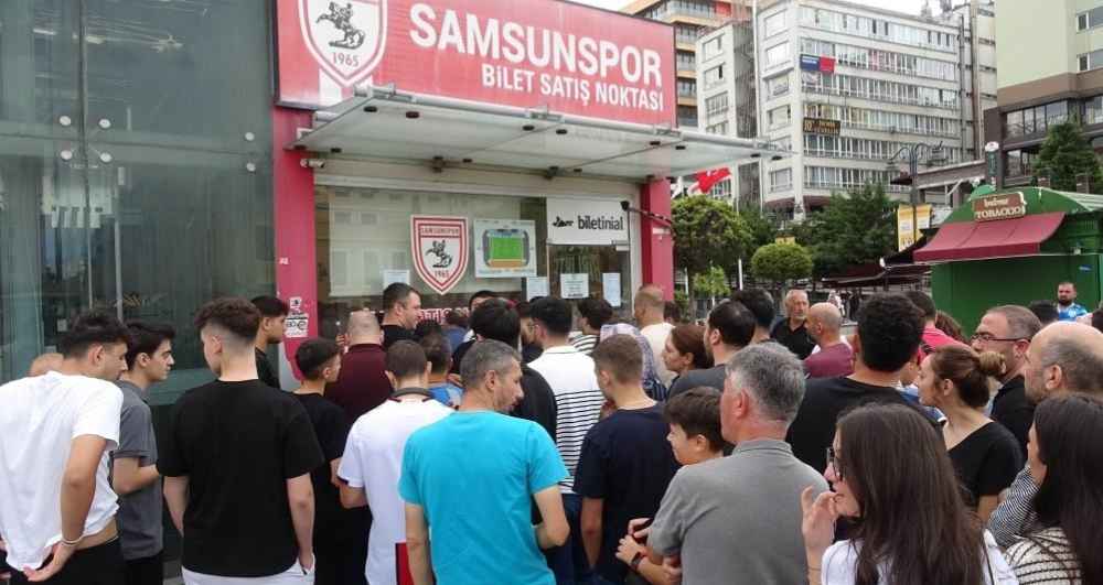 Samsunspor taraftarından Pana maçına yoğun ilgi
