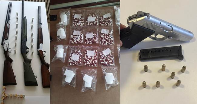 Samsun'da cips paketinden uyuşturucu çıktı! Silahlar ele geçirildi