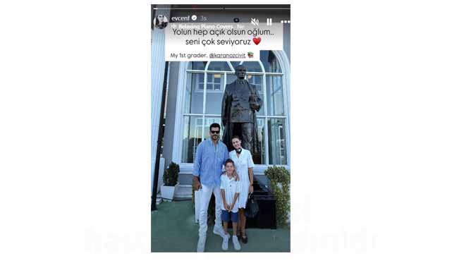 Burak Özçivit ve Fahriye Evcen'in oğlu Karan ilkokullu oldu