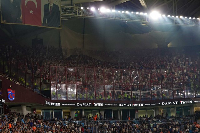 Samsunspor taraftarından Trabzonspor deplasmanında tam destek