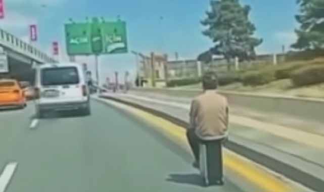 Samsun yolunda şaşkınlık veren olay! Elektrikli valizle trafiğe çıktı